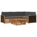 Outdoor-Sofagarnitur 5 pcs Natur und Anthrazit 79 x 79 x 37 cm