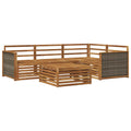 Outdoor-Sofagarnitur 5 pcs Natur Massivholz Akazie
