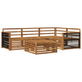 Outdoor-Sofagarnitur 5 pcs Natur Massivholz Akazie