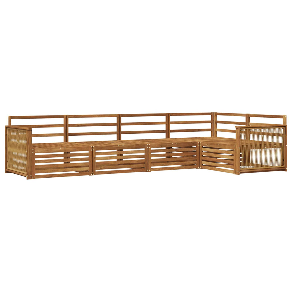 Outdoor-Sofagarnitur 5 pcs Natur Massivholz Akazie