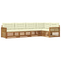 Outdoor-Sofagarnitur mit Kissen 5 pcs Natur und Creme