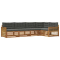 Outdoor-Sofagarnitur mit Kissen 5 pcs Natur und Anthrazit