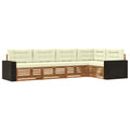Outdoor-Sofagarnitur 5 pcs Natur und Creme 331 x 172,5 x 73 cm