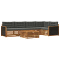 Outdoor-Sofagarnitur 6 pcs Natur und Anthrazit 79 x 79 x 37 cm