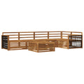 Outdoor-Sofagarnitur 6 pcs Natur Massivholz Akazie