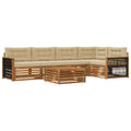 Outdoor-Sofagarnitur mit Kissen 6 pcs Natur und Beige