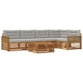 Outdoor-Sofagarnitur mit Kissen 6 pcs Natürlich und Hellgrau