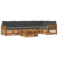 Outdoor-Sofagarnitur mit Kissen 6 pcs Natur und Anthrazit