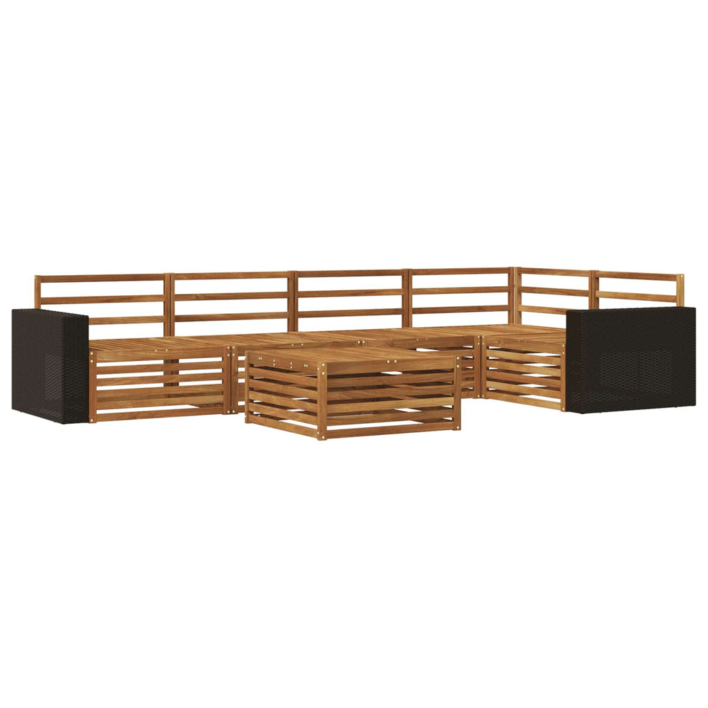 Outdoor-Sofagarnitur 6 pcs Natur 79 x 79 x 37 cm