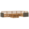 Outdoor-Sofagarnitur 6 pcs Natur 79 x 79 x 37 cm