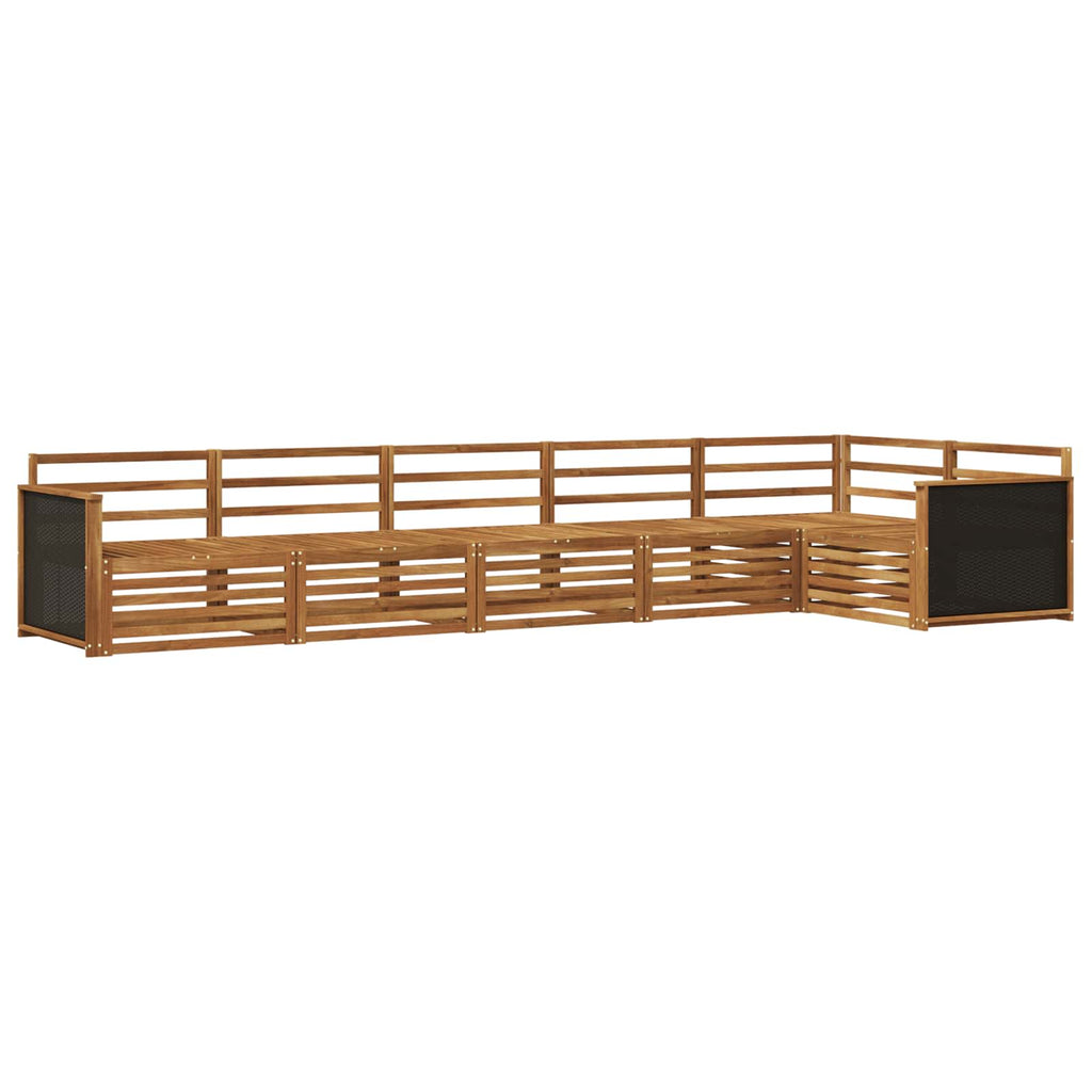 Outdoor-Sofagarnitur 6 pcs Natur 406 x 168,5 x 73 cm