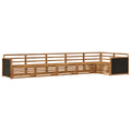 Outdoor-Sofagarnitur 6 pcs Natur 406 x 168,5 x 73 cm
