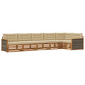 Outdoor-Sofagarnitur mit Kissen 6 pcs Natur und Beige