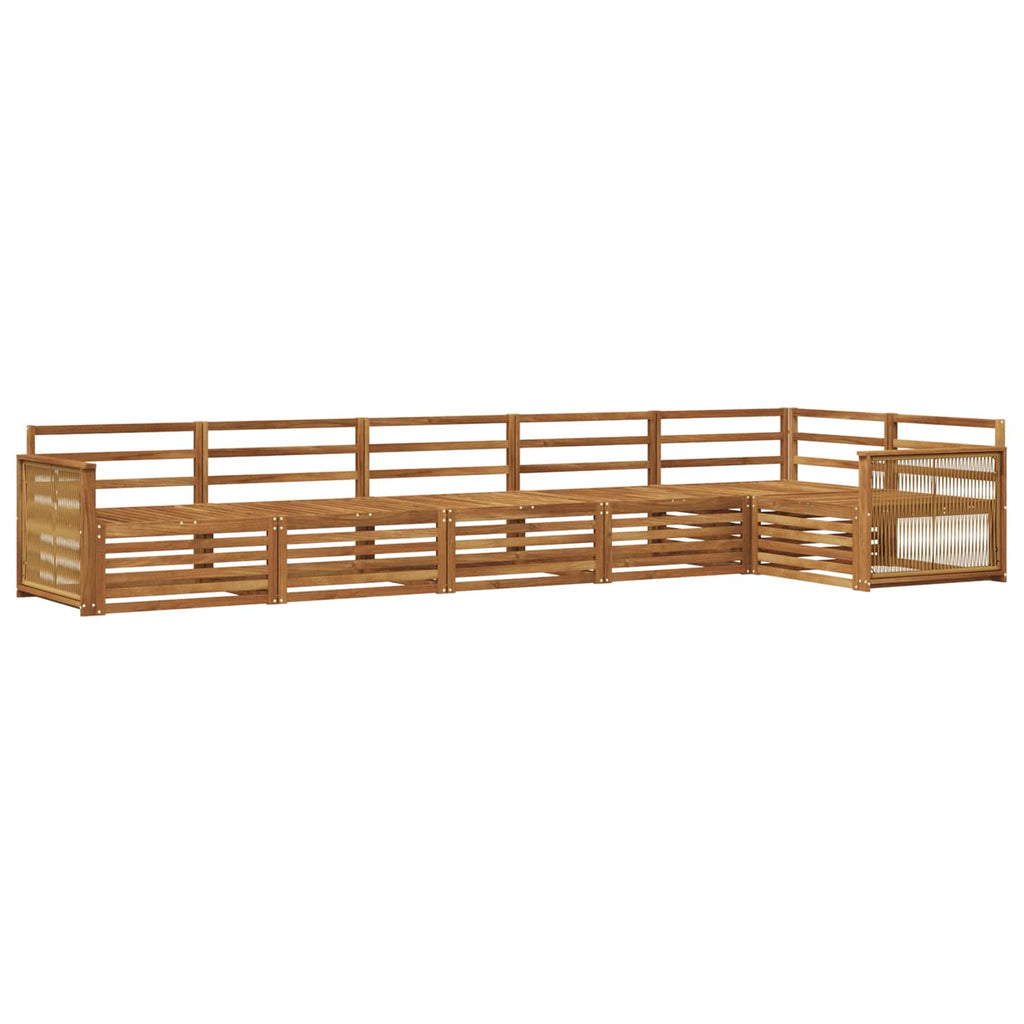 Outdoor-Sofagarnitur 6 pcs Natur Massivholz Akazie