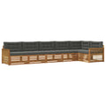 Outdoor-Sofagarnitur mit Kissen 6 pcs Natur und Anthrazit