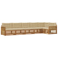 Outdoor-Sofagarnitur mit Kissen 6 pcs Natur und Beige