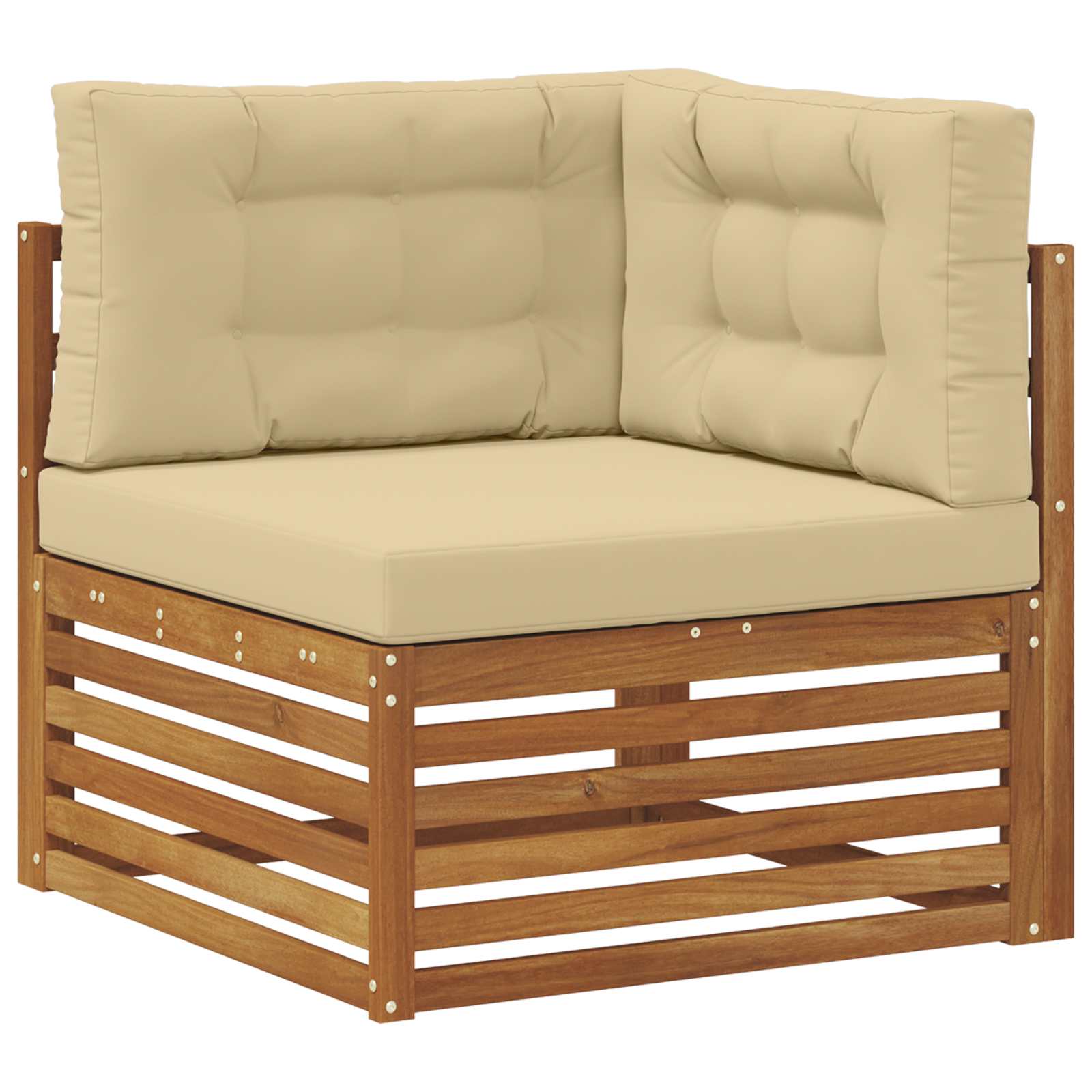 Outdoor-Sofagarnitur mit Kissen 6 pcs Natur und Beige
