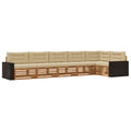 Outdoor-Sofagarnitur 6 pcs Natur und Beige 402 x 172,5 x 73 cm