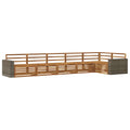 Outdoor-Sofagarnitur 6 pcs Natur 402 x 172,5 x 73 cm
