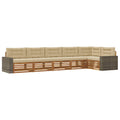 Outdoor-Sofagarnitur 6 pcs Natur und Beige 402 x 172,5 x 73 cm