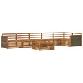 Outdoor-Sofagarnitur 7 pcs Natur Massivholz Akazie