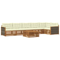 Outdoor-Sofagarnitur mit Kissen 7 pcs Natur und Creme