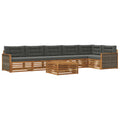 Outdoor-Sofagarnitur mit Kissen 7 pcs Natur und Anthrazit