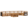Outdoor-Sofagarnitur 7 pcs Natur Massivholz Akazie