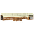 Outdoor-Sofagarnitur mit Kissen 7 pcs Natur und Creme