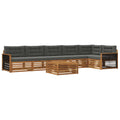Outdoor-Sofagarnitur mit Kissen 7 pcs Natur und Anthrazit