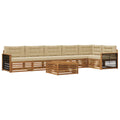 Outdoor-Sofagarnitur mit Kissen 7 pcs Natur und Beige