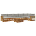 Outdoor-Sofagarnitur mit Kissen 7 pcs Natürlich und Hellgrau