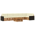 Outdoor-Sofagarnitur 7 pcs Natur und Creme 79 x 79 x 37 cm