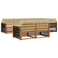 Outdoor-Sofagarnitur mit Kissen 7 pcs Natur und Beige