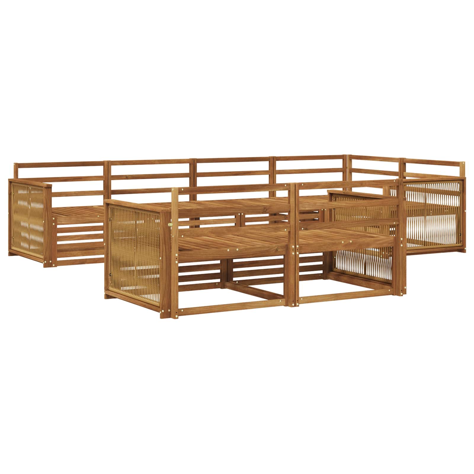 Outdoor-Sofagarnitur 7 pcs Natur