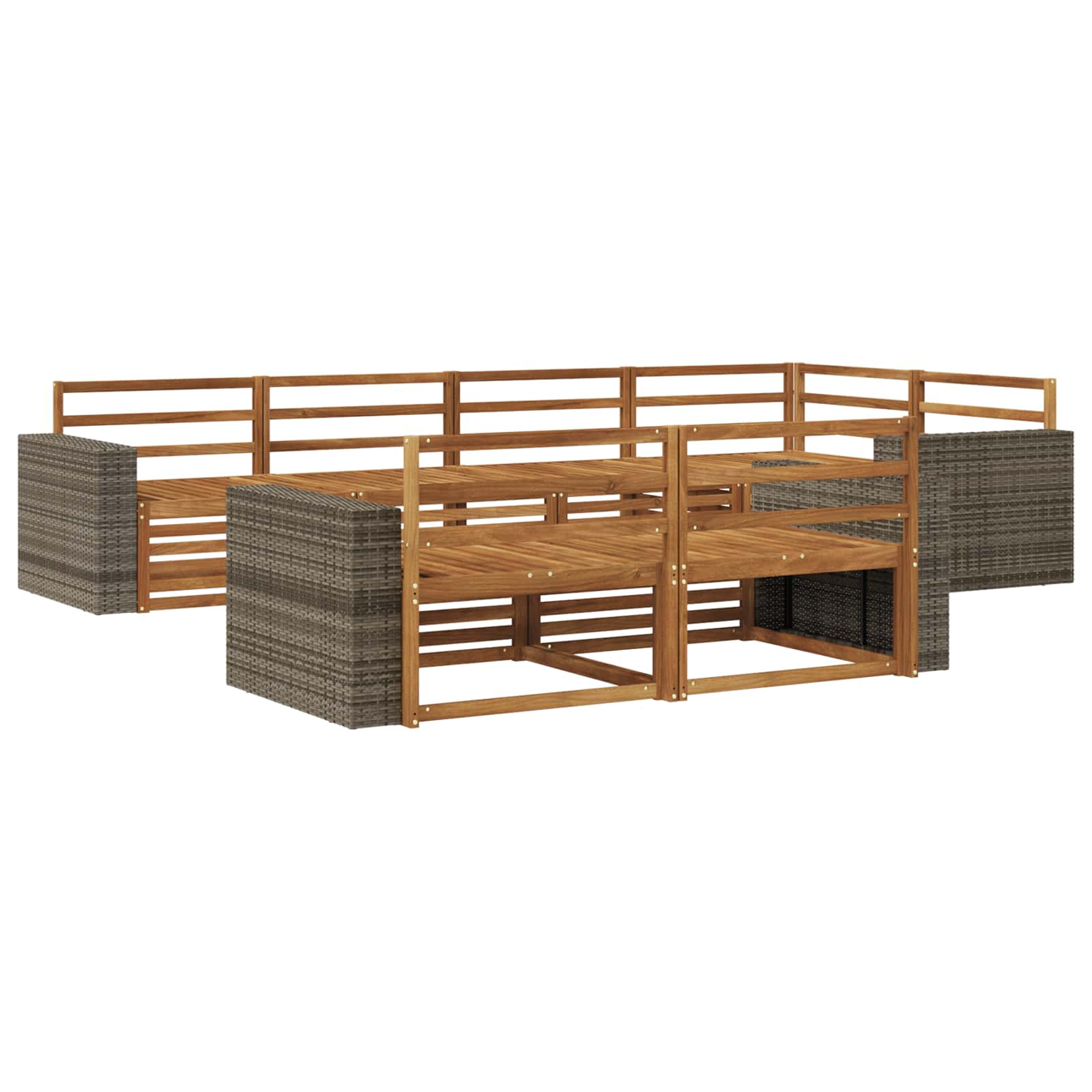 Outdoor-Sofagarnitur 7 pcs Natur