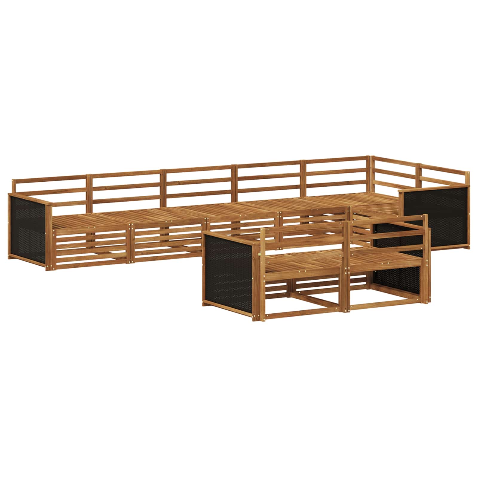 Outdoor-Sofagarnitur 8 pcs Natur