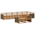 Outdoor-Sofagarnitur 8 pcs Natur