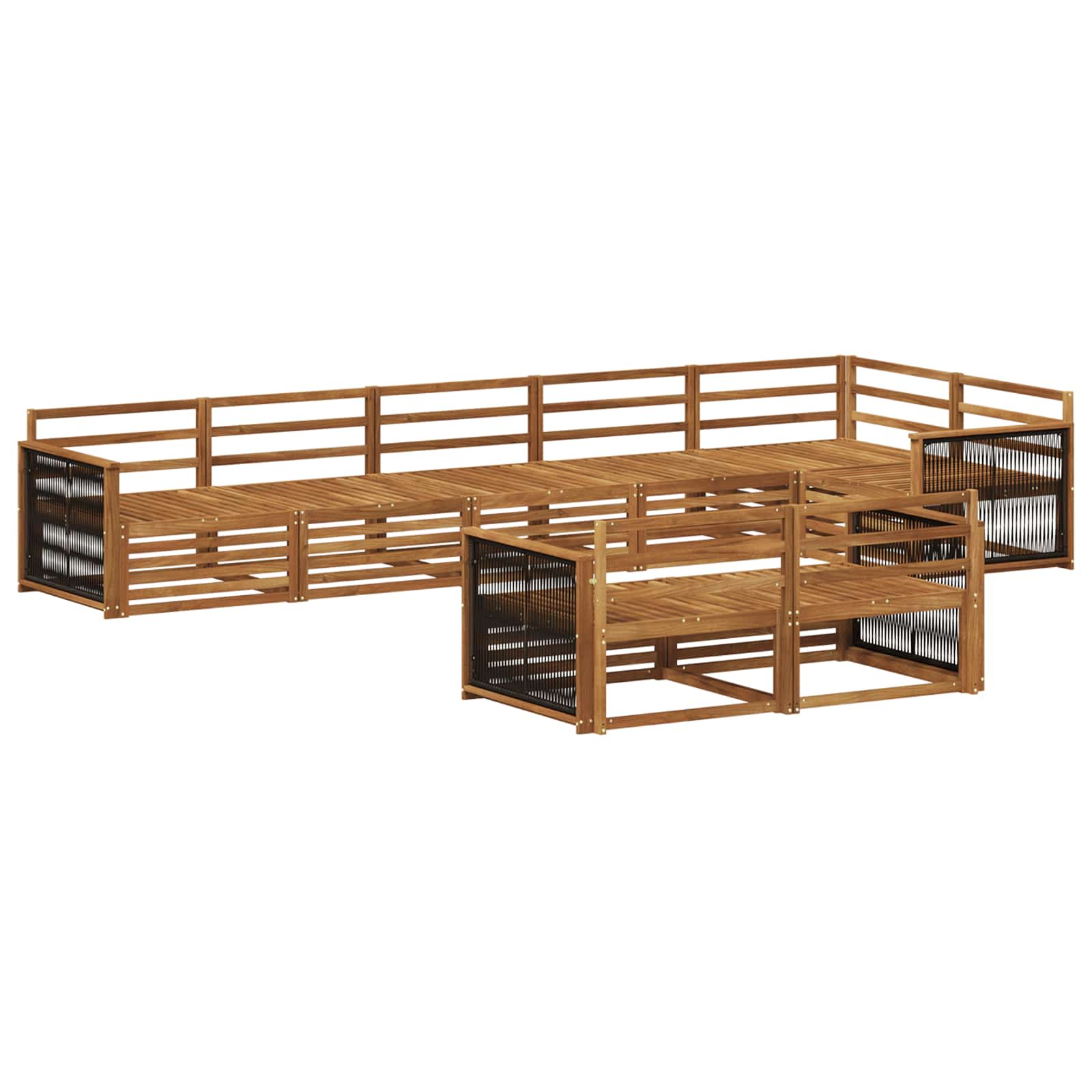 Outdoor-Sofagarnitur 8 pcs Natur