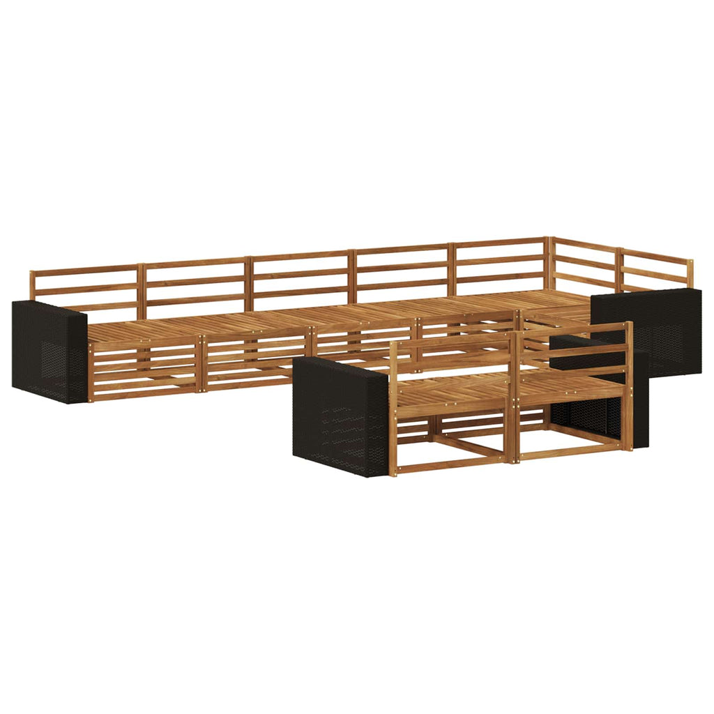 Outdoor-Sofagarnitur 8 pcs Natur