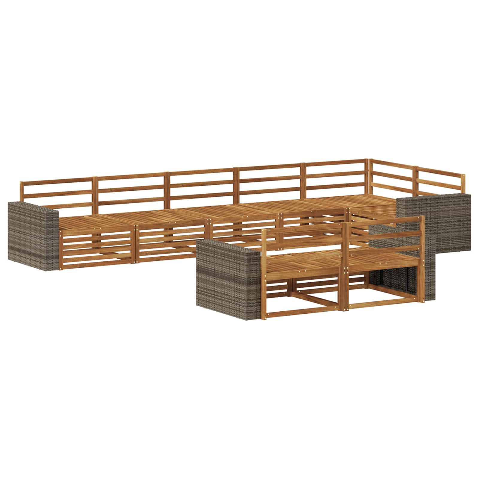 Outdoor-Sofagarnitur 8 pcs Natur