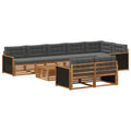 Outdoor-Sofagarnitur mit Kissen 9 pcs