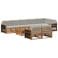 Outdoor-Sofagarnitur mit Kissen 9 pcs