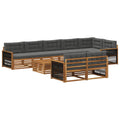 Outdoor-Sofagarnitur mit Kissen 9 pcs