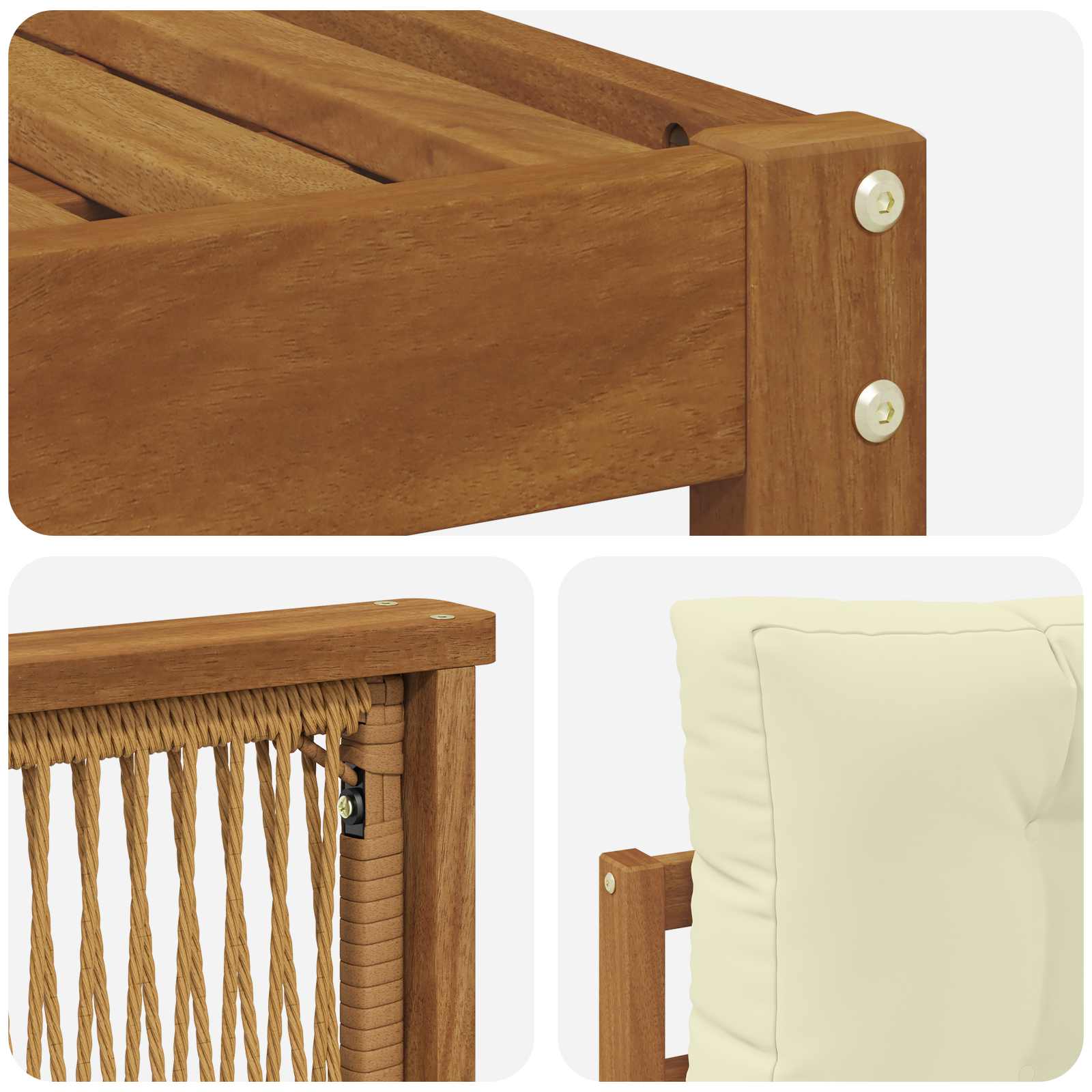 Outdoor-Sofagarnitur mit Kissen 9 pcs