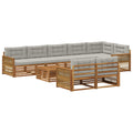 Outdoor-Sofagarnitur mit Kissen 9 pcs