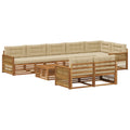 Outdoor-Sofagarnitur mit Kissen 9 pcs