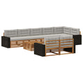 Outdoor-Sofagarnitur mit Kissen 9 pcs