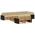 Outdoor-Sofagarnitur mit Kissen 9 pcs