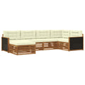 Outdoor-Sofagarnitur mit Kissen 6 pcs Natur und Creme